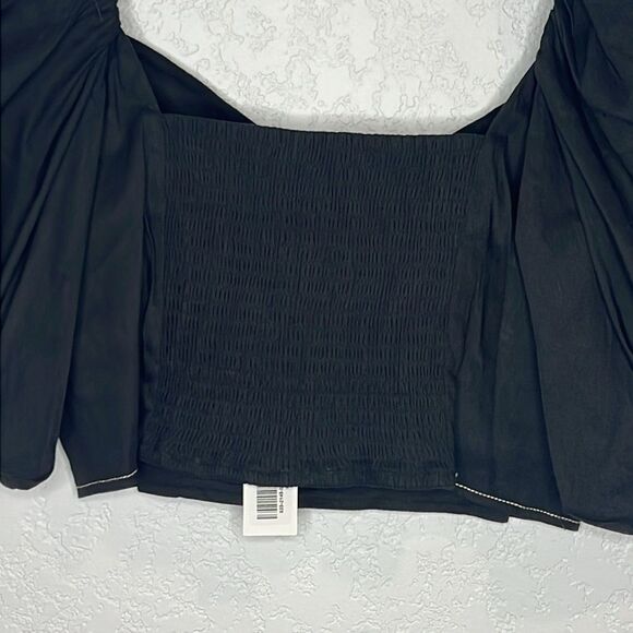 NWT JONATHAN SIMKHAI STANDARD Brene Bustier Top in Black Large Revolve - Picture 7 of 14